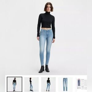 Levis Womens 711 Skinny Jeans- Light Indigo